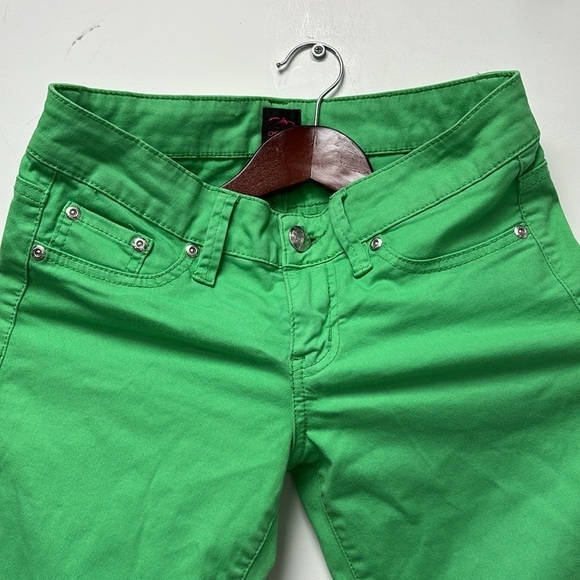 2B Bebe Jeans Skinny unique green color size 27 - Picture 3 of 10